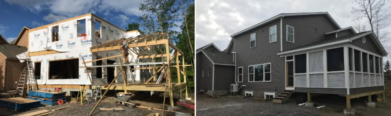 Home addition built by Class A Construction.