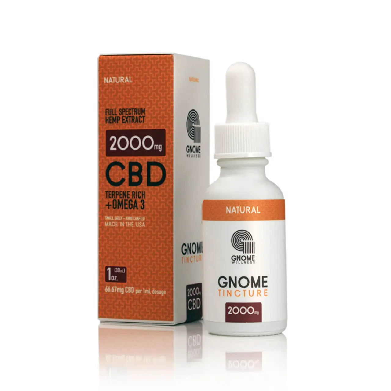Tincture Full Spectrum Hemp Extract 2000mg 1oz Natural Flavor (66.67mg per 1mL 1 dropper)