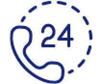 24 hour phone icon