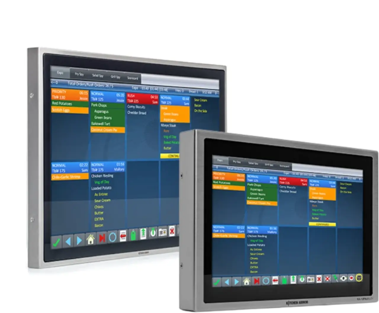 Kitchen Armor stainless steel touch screen monitors