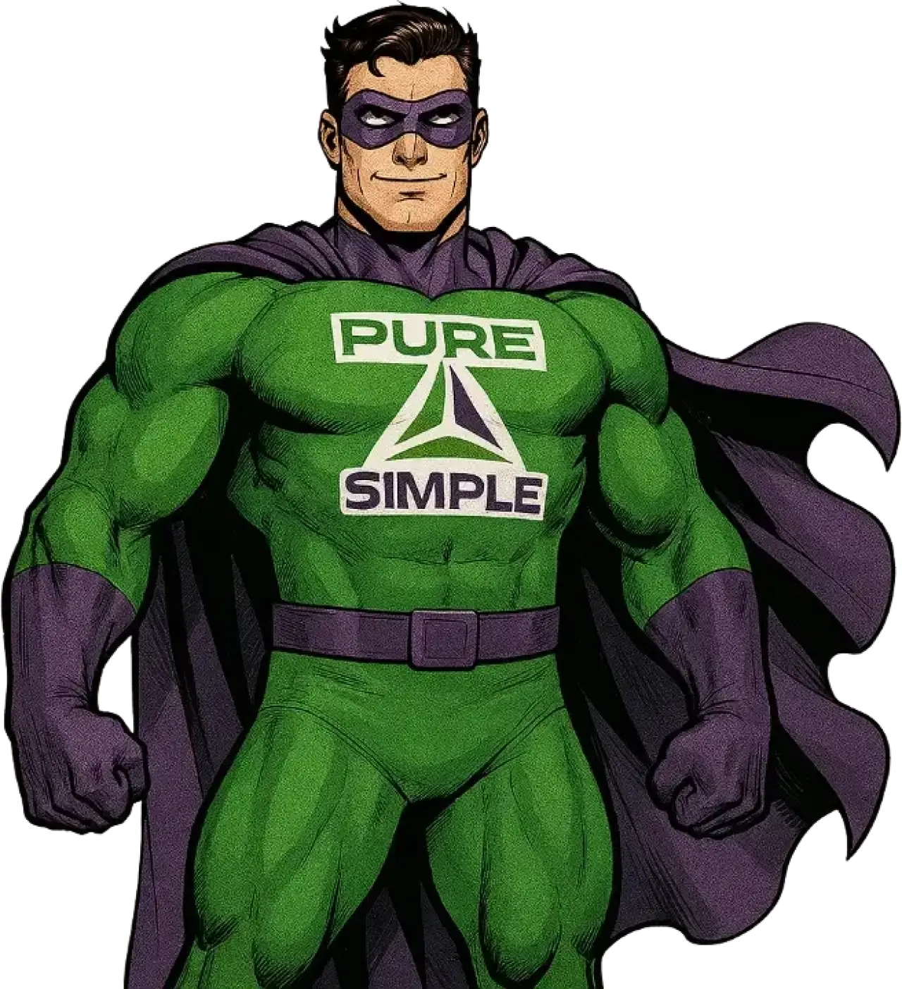 pure simple superhero cartoon