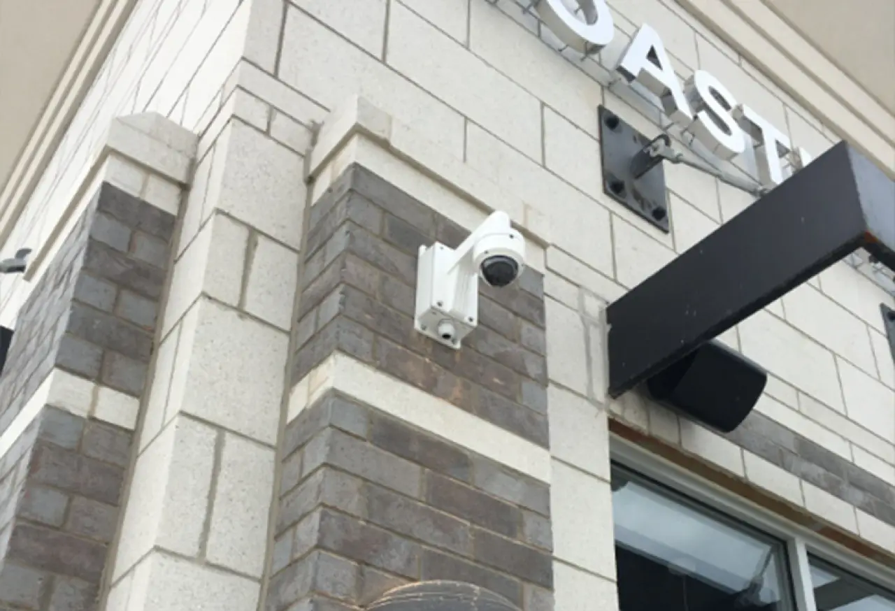 white security camera