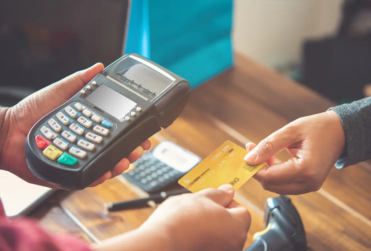 giving card for payment