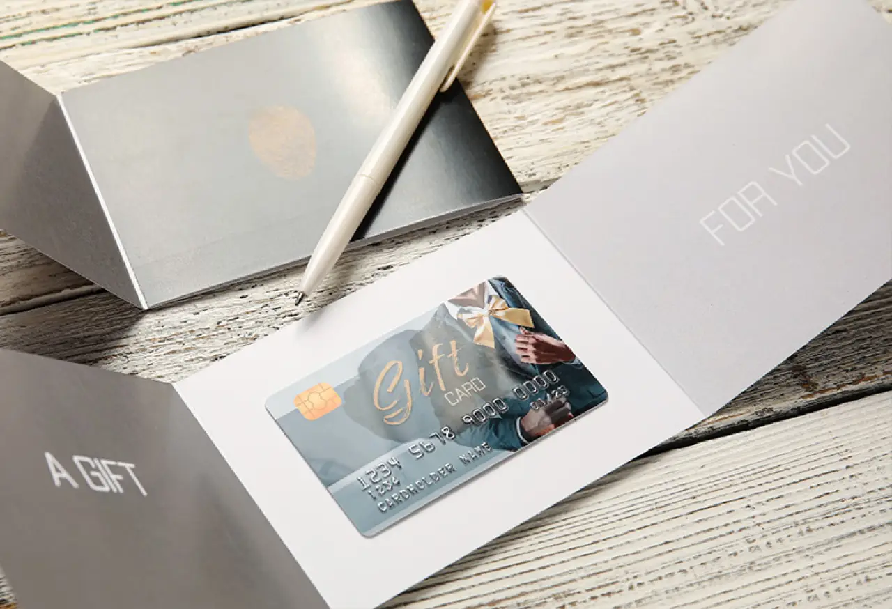 gift card and pen