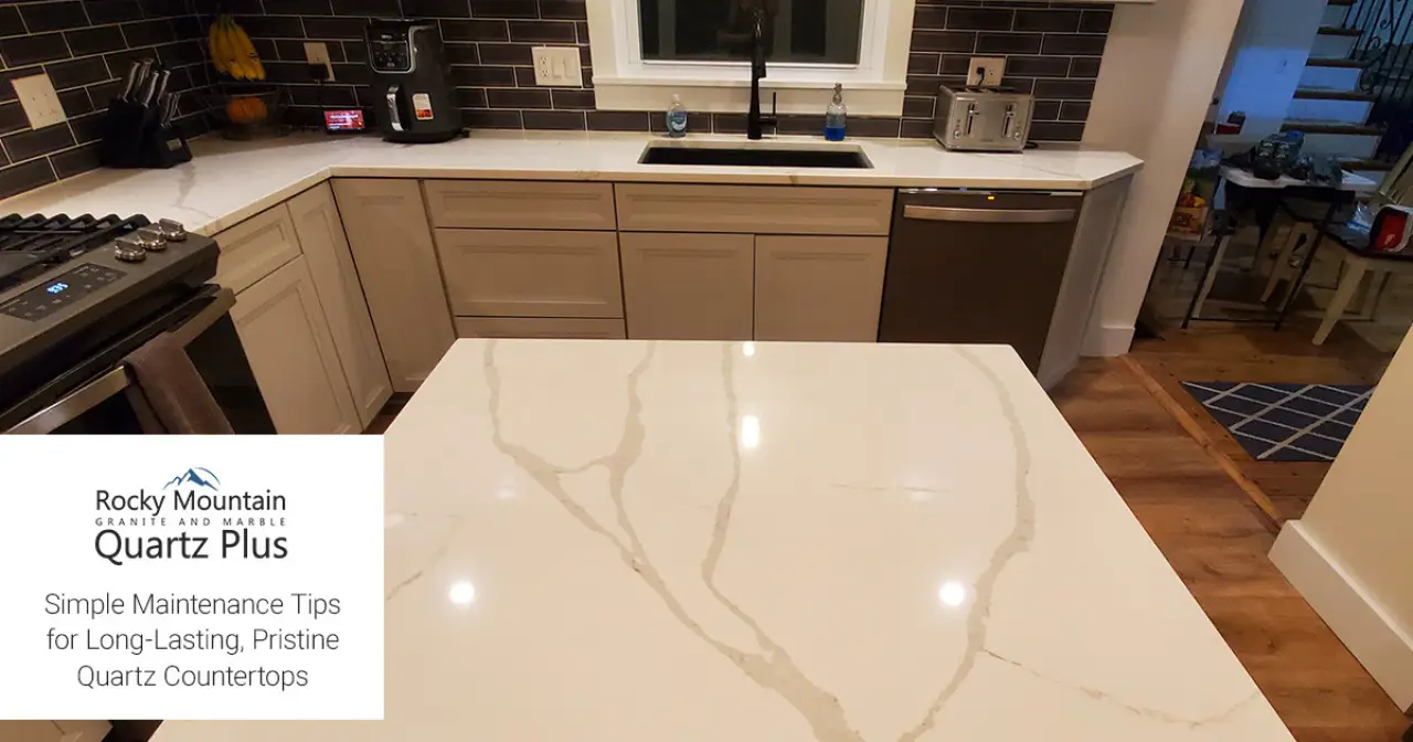 marbled quartz countertop