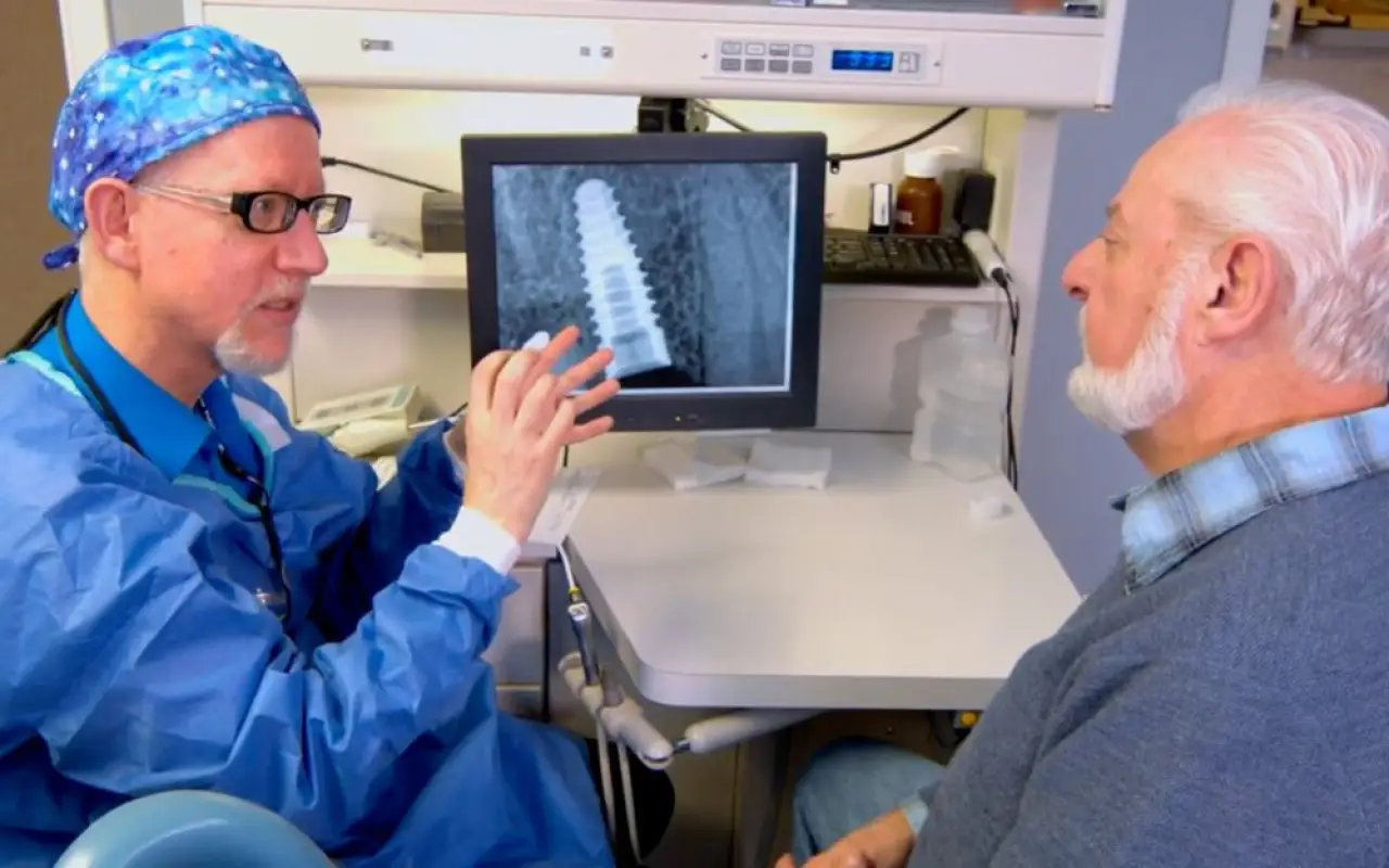 Dr. Hirschfield with a patient