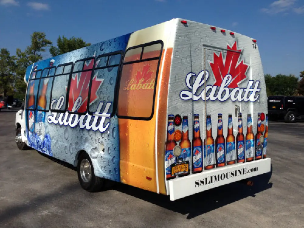 Labatt Blue Limo Bus exterior