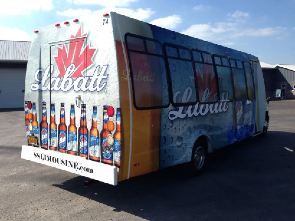 Labatt Blue Limo Bus exterior