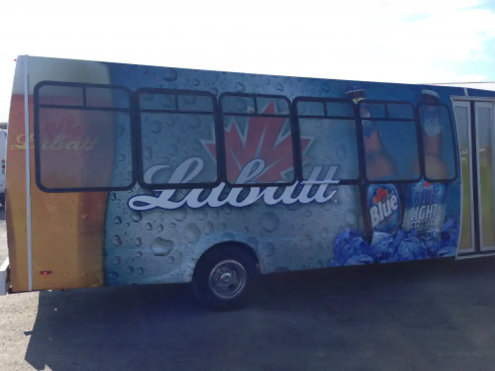 Labatt Blue Limo Bus exterior