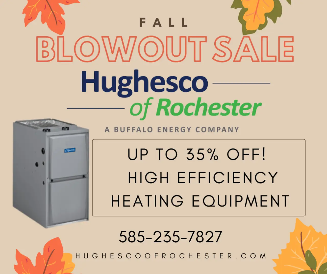 fall blowout sale up to 35% off high efficiency heating equipment