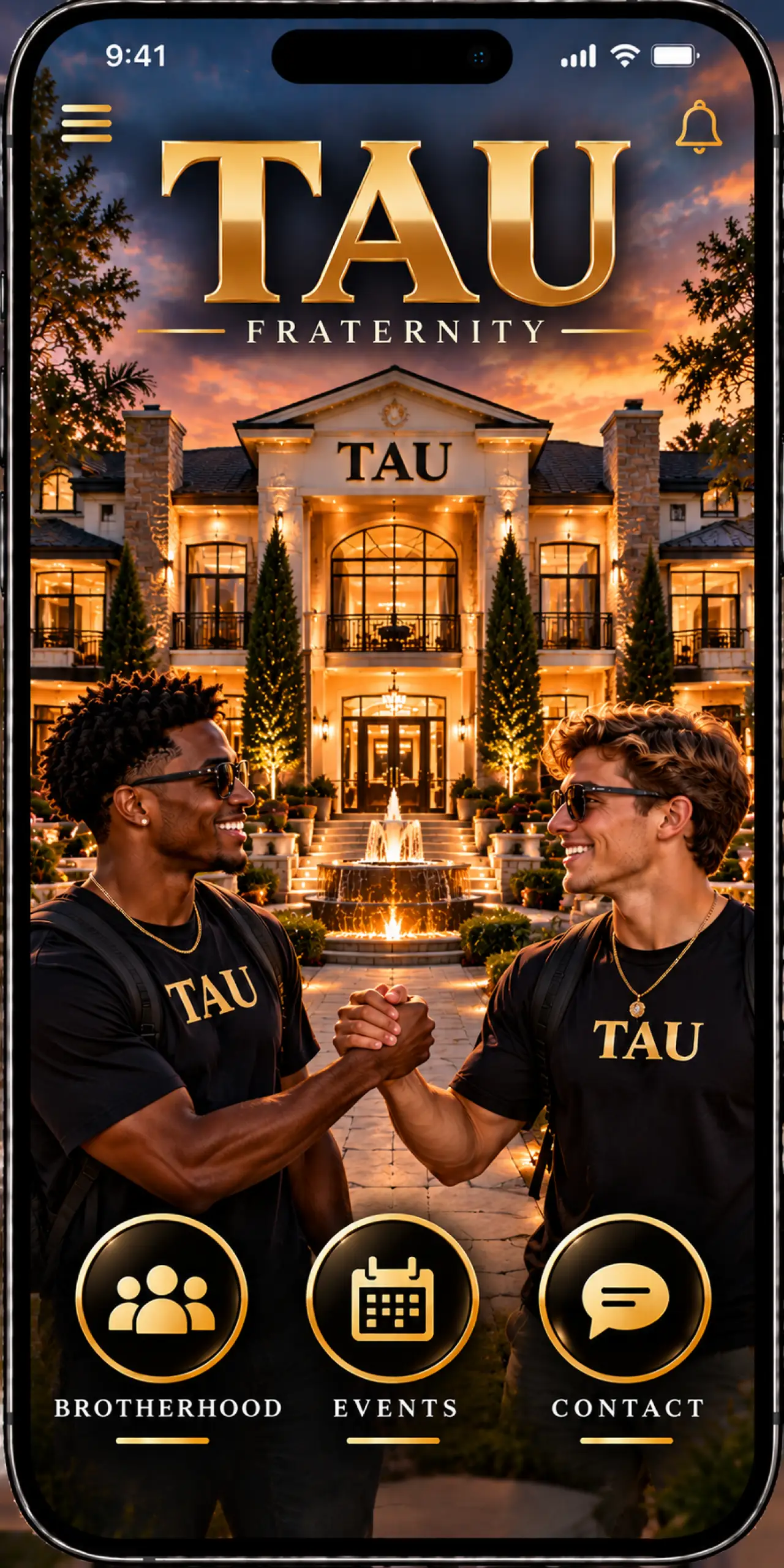 Fraternity Apps mobile app screen