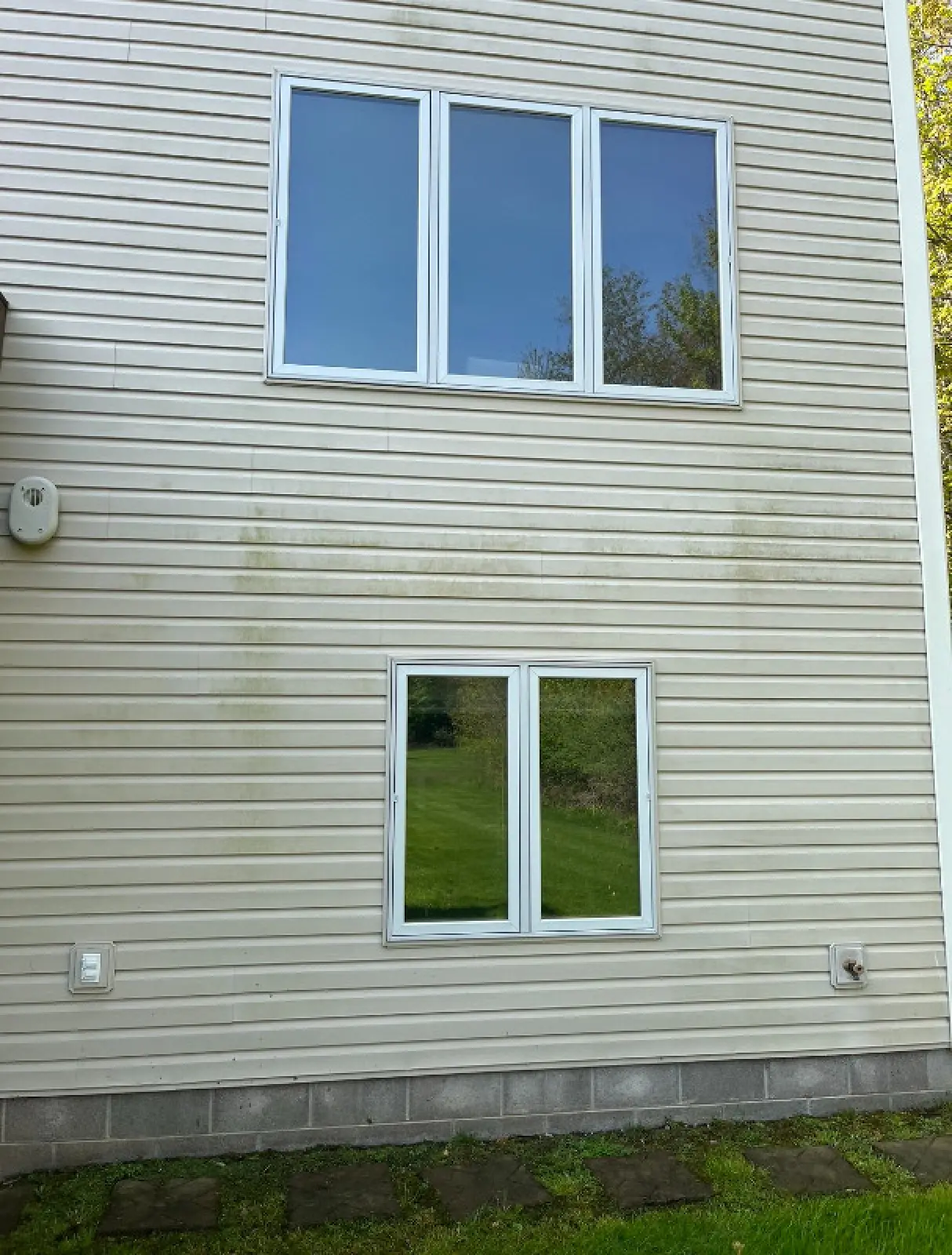 Power washing project before