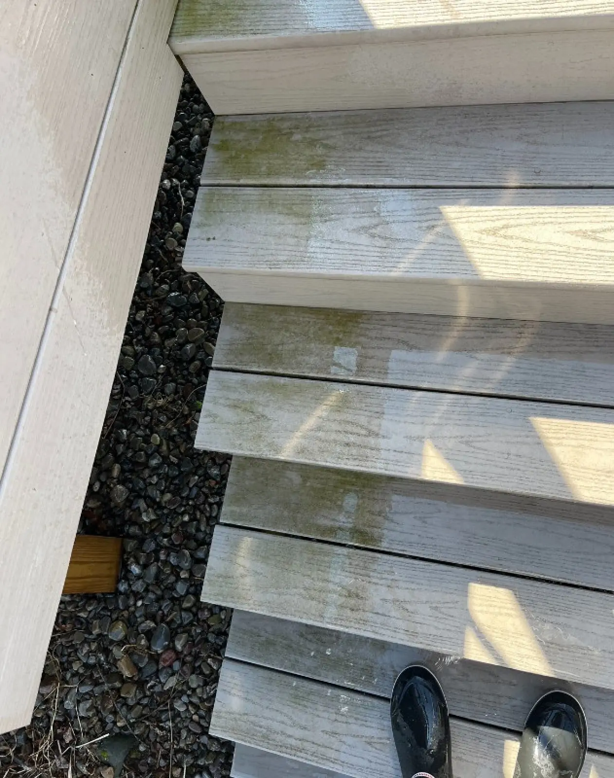 Power washing project before