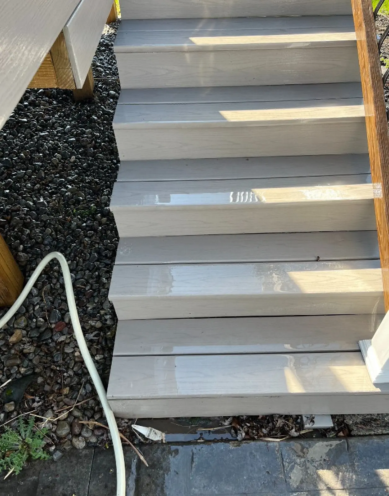 Power washing project after