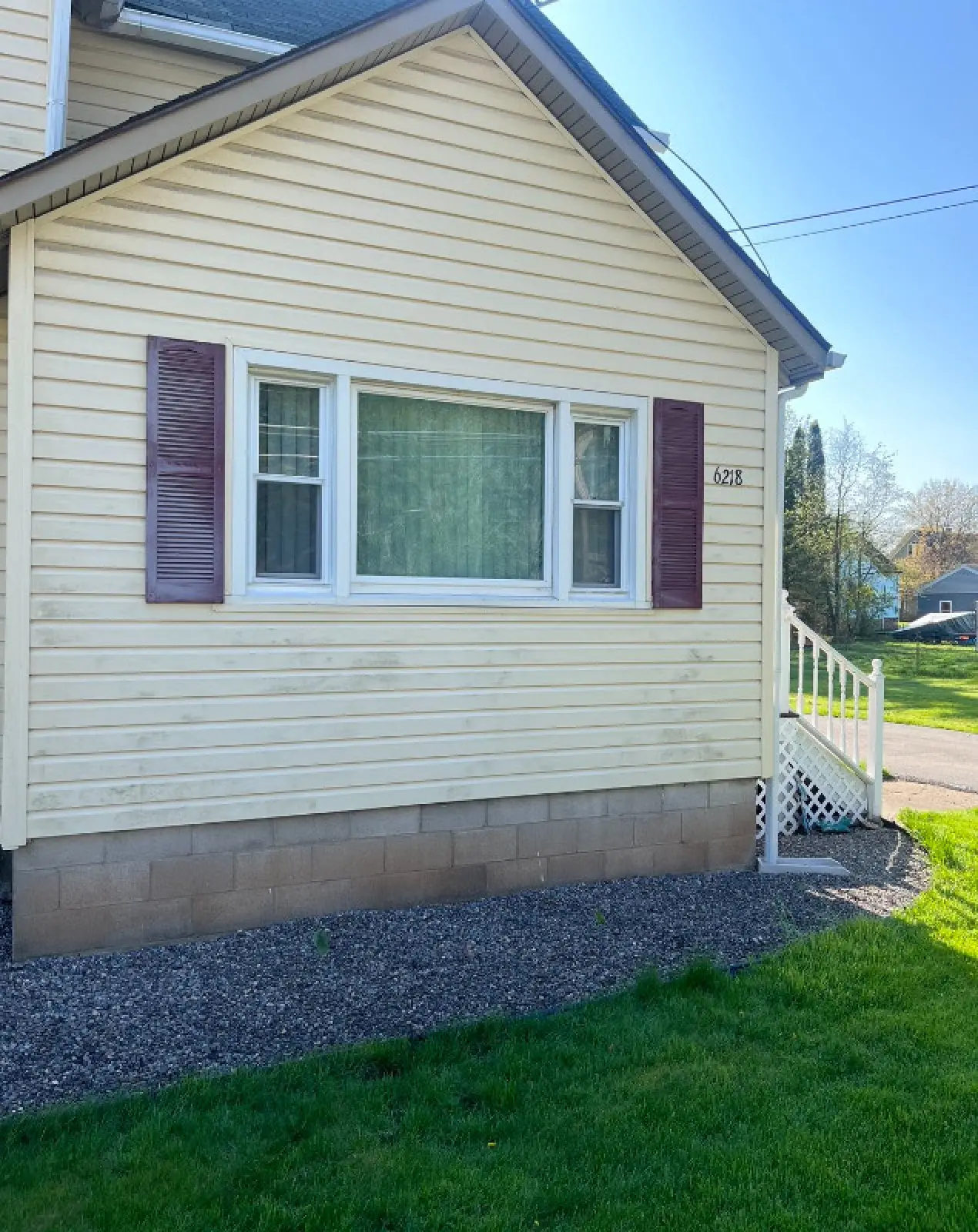 Power washing project before
