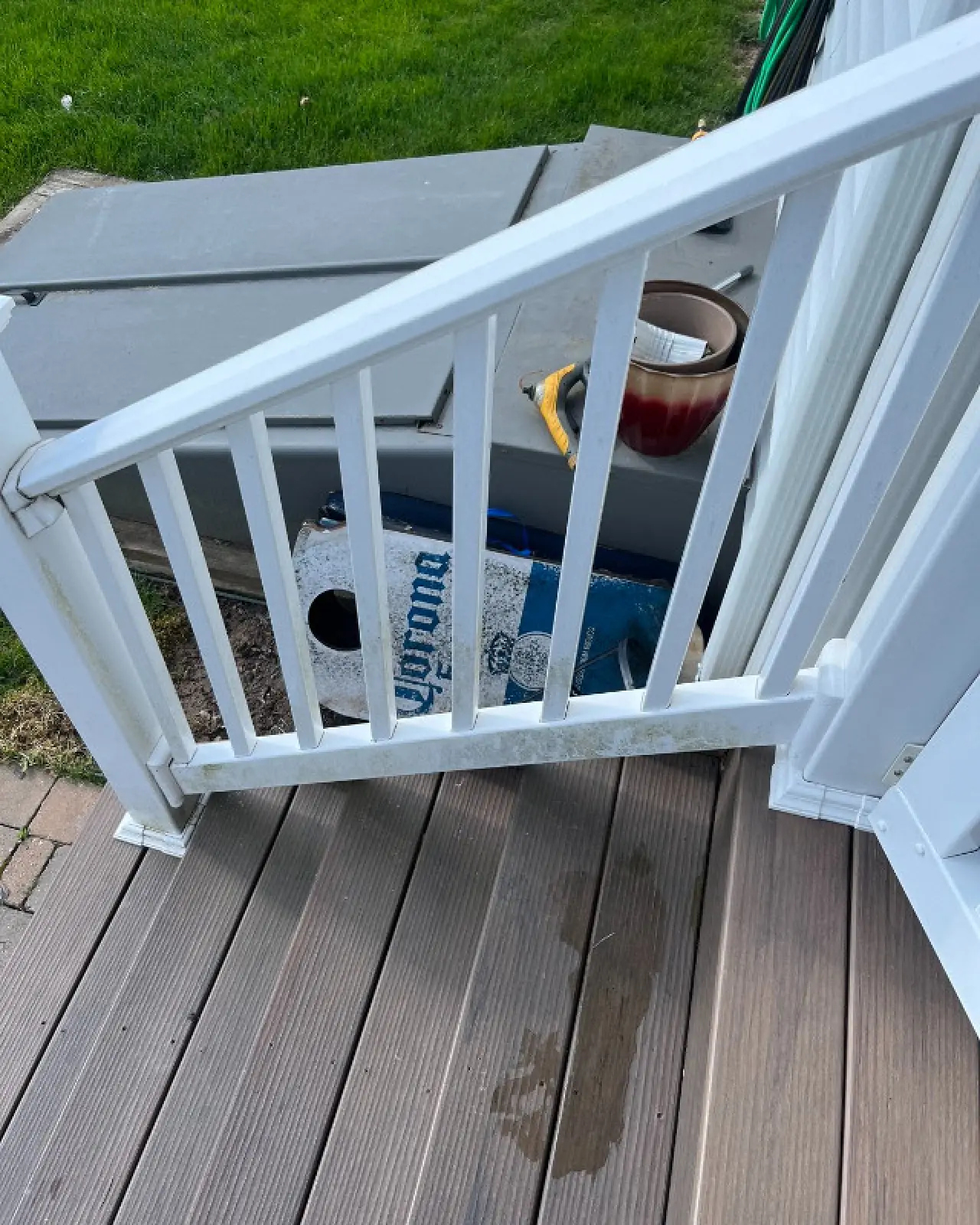 Power washing project before