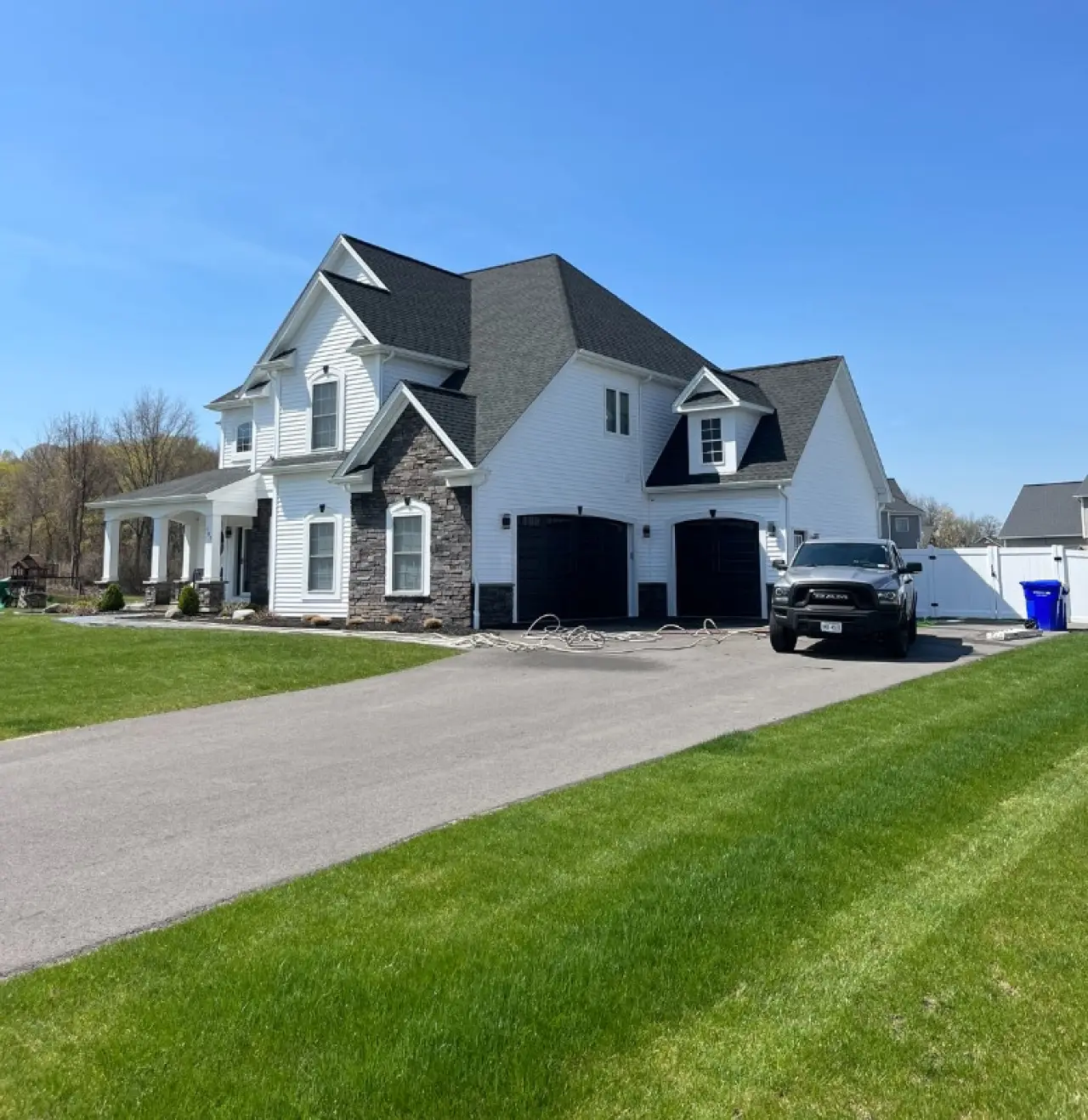 Completed power washing project