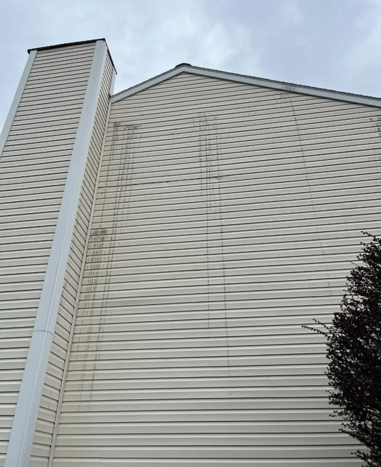 Power washing project before