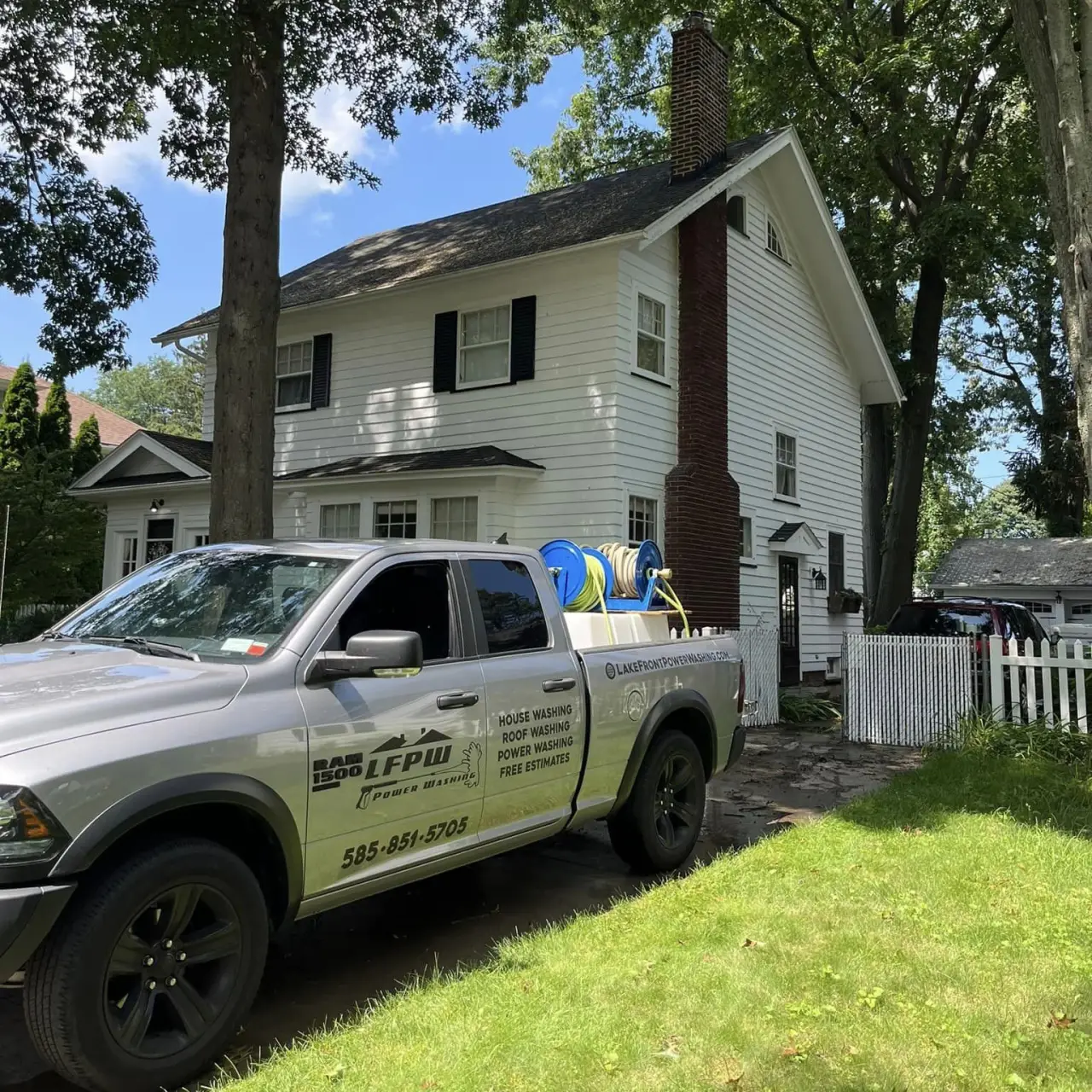 Lakefront Power Washing truck logo