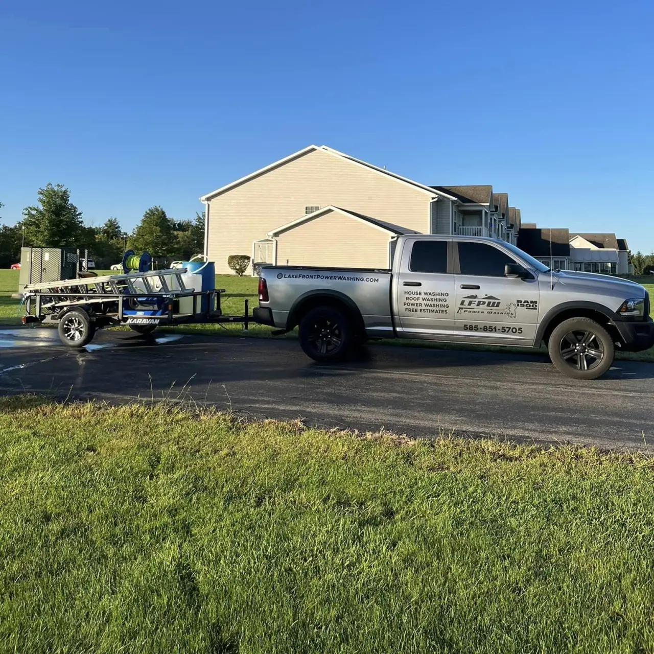 Lakefront Power Washing truck logo