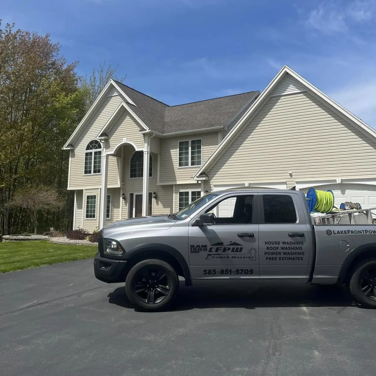 Lakefront Power Washing truck logo