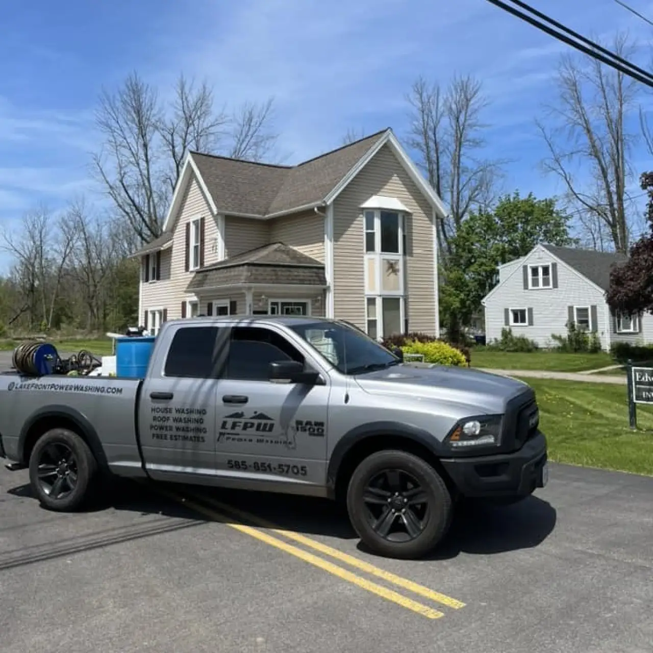 Lakefront Power Washing truck logo