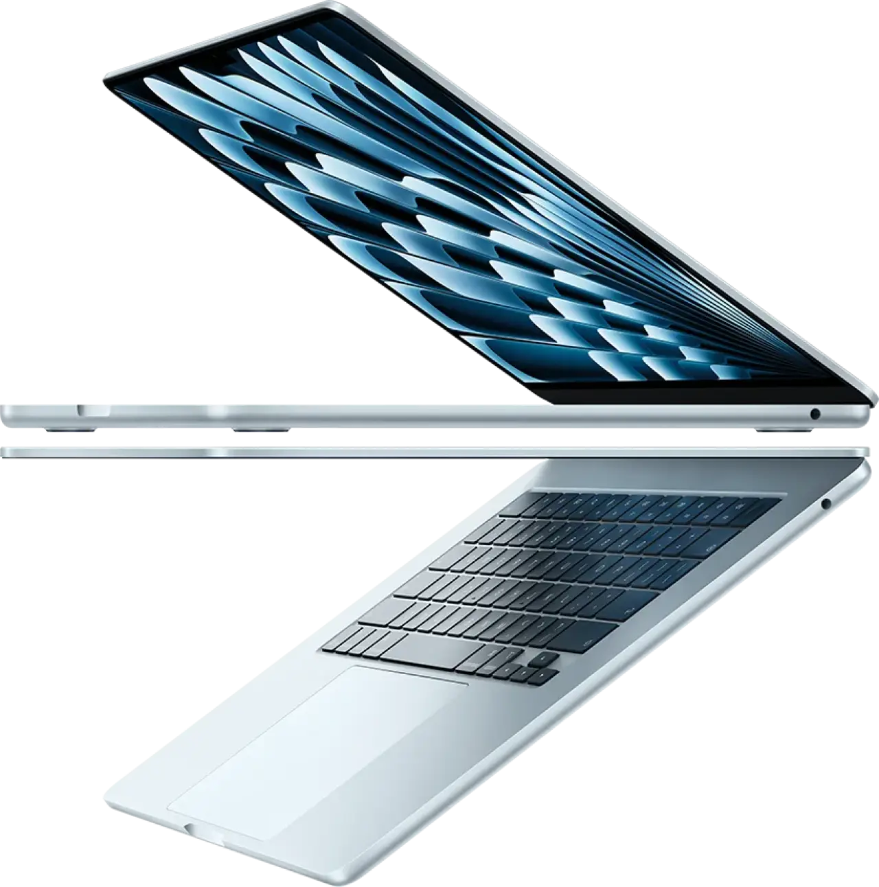 MacBook Air shown opening