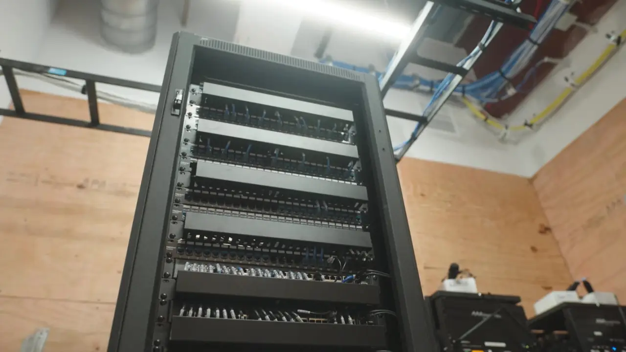 Direct-view LED video wall installed by Fusion Digital in the Greece Community Center studio space