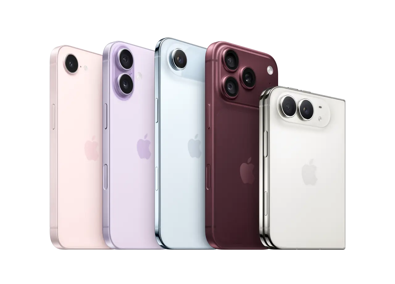 iPhone lineup in five finishes