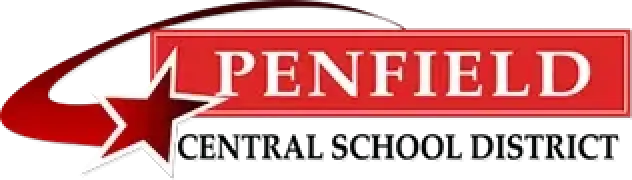 Red PENFIELD logo with a white star and swoosh on a black background.