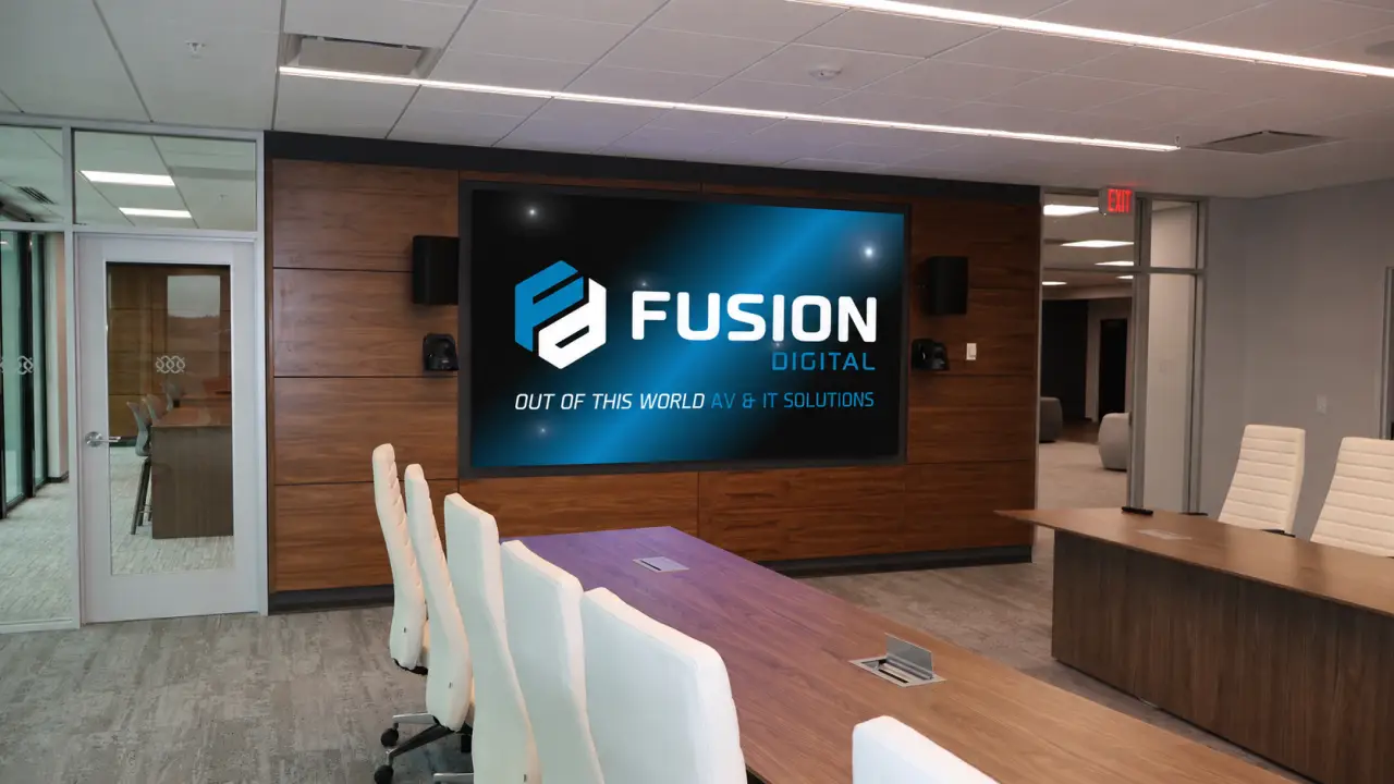 Regional bank headquarters featuring enterprise AV technology by Fusion Digital.
