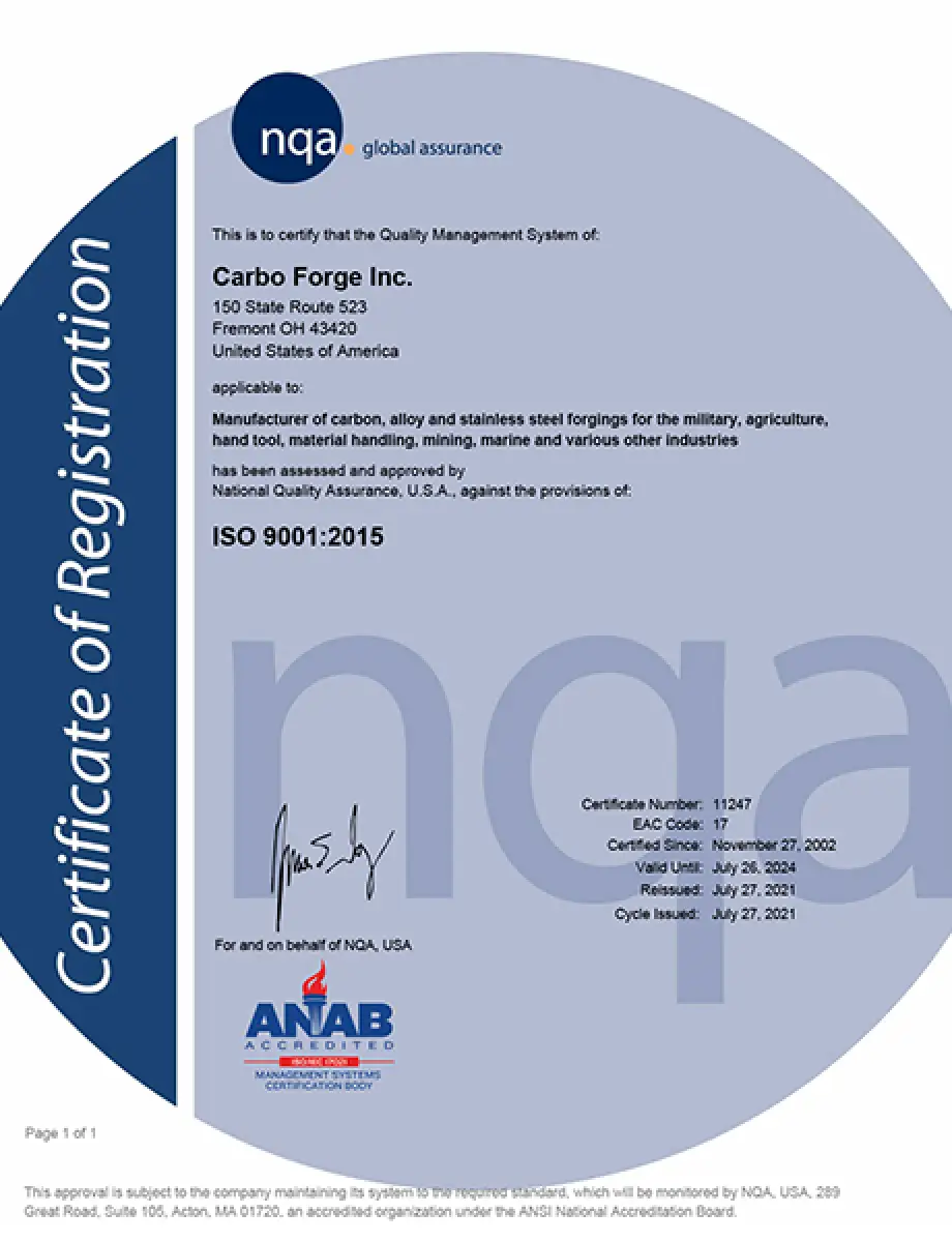 iso 9001 certificate