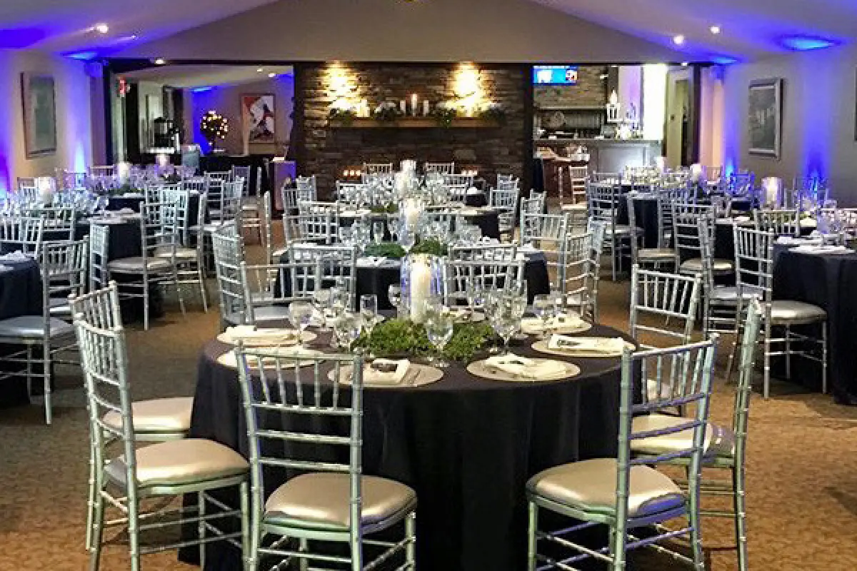 corporate event table setting at glendoveers