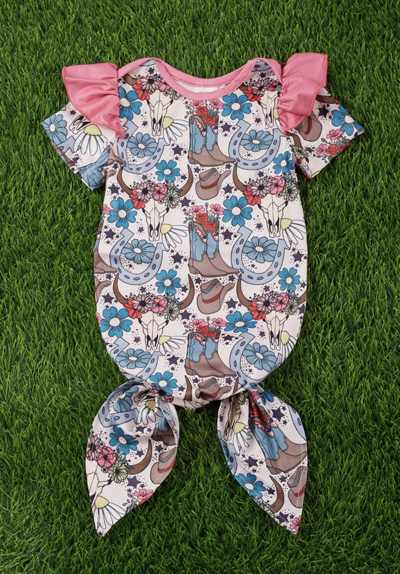 Hippy Cowgirl print gown