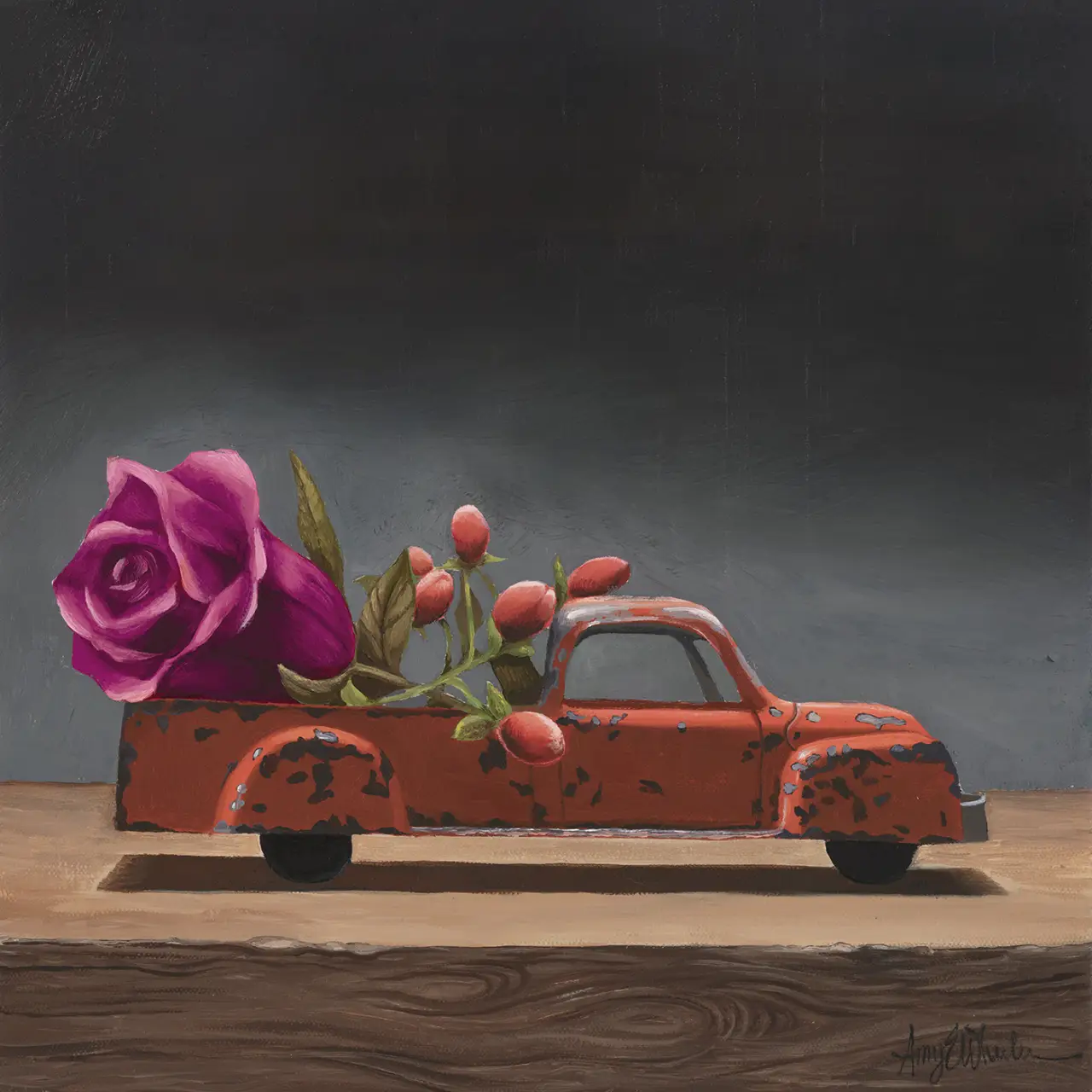 Rose, St. John's Wort, Toy truck