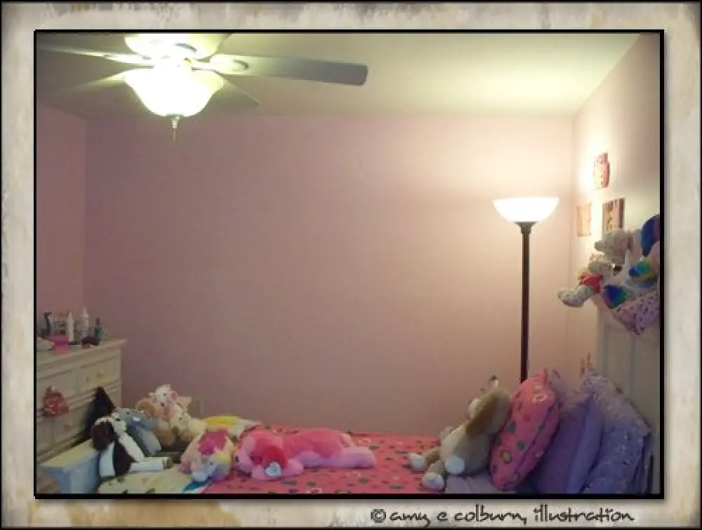 Whimsical Mural for a Peace-Loving Girl