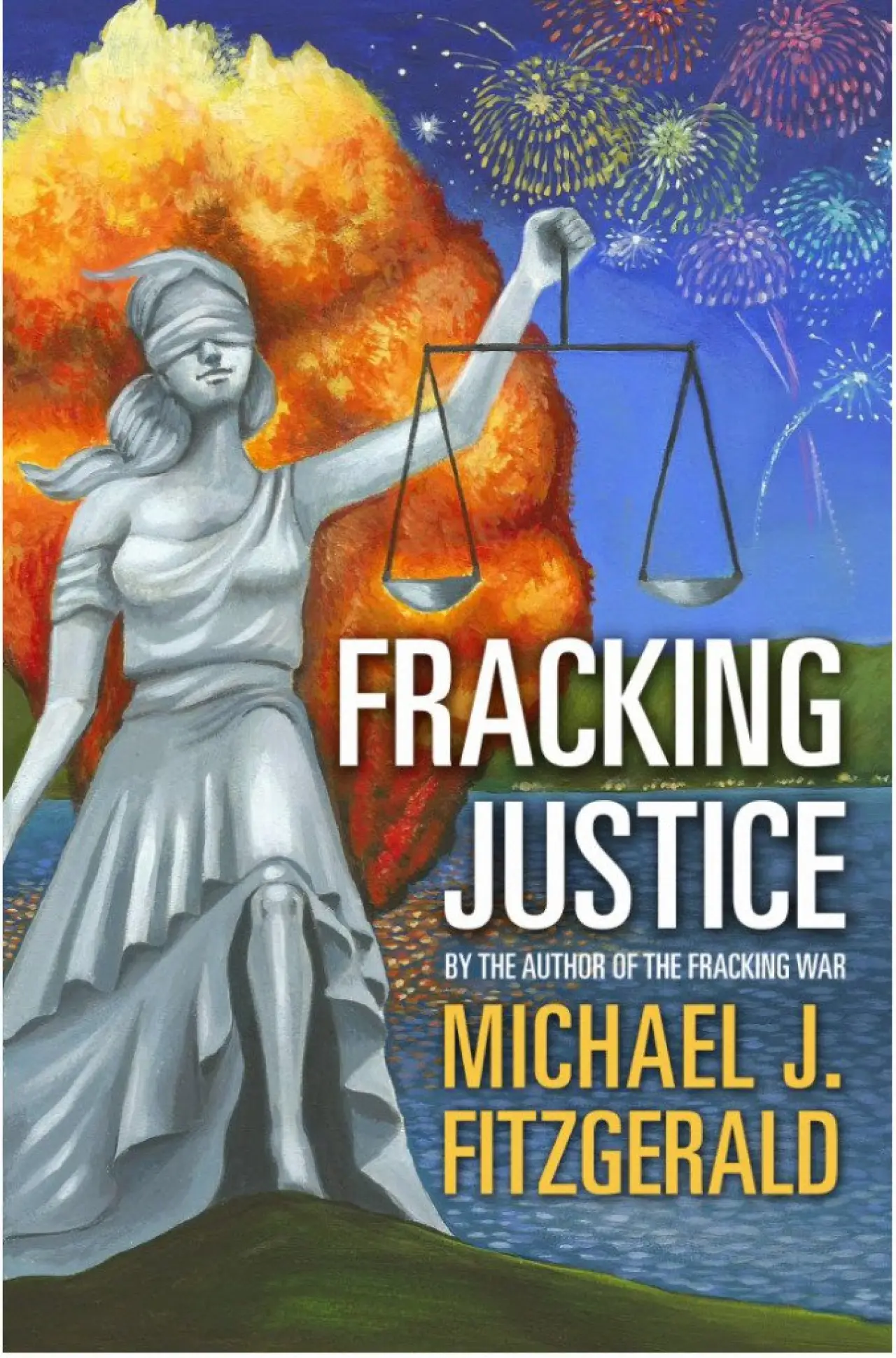 Illustrated Book Cover "Fracking Justice" ~ Launch Party June 2, 2015