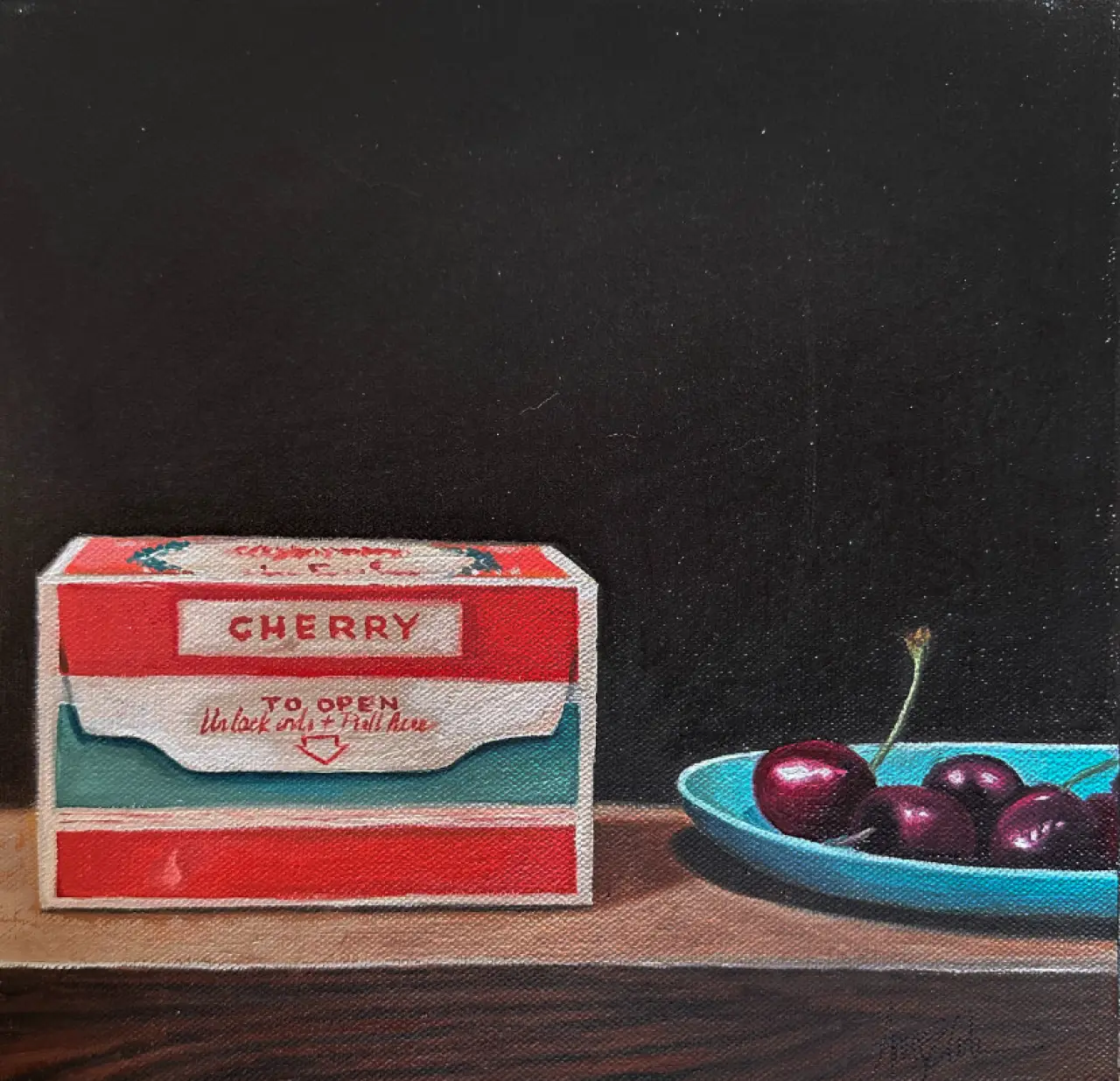 Box, Cherries, Dish