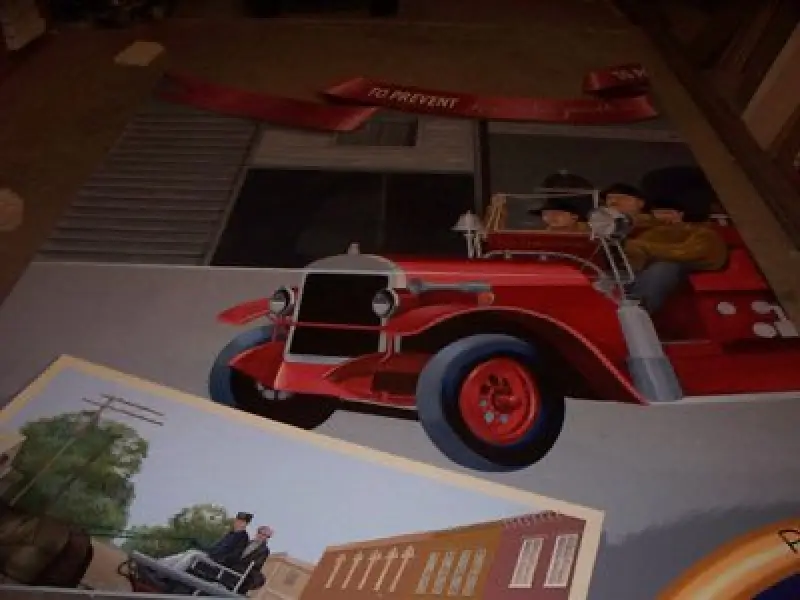 A firefighter Tribute Mural for Williamson NY