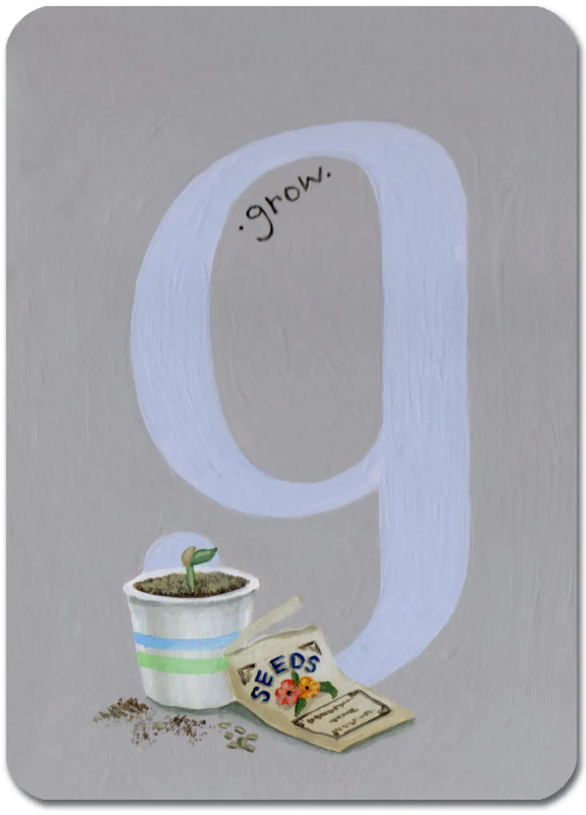 G is for Grow (Blue)