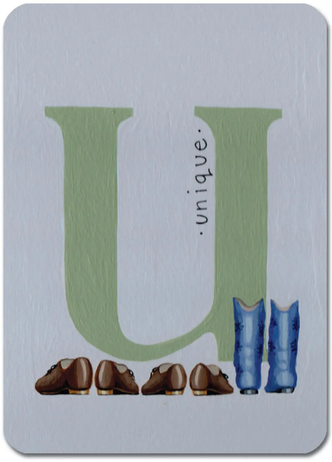U is for Unique (Blue)