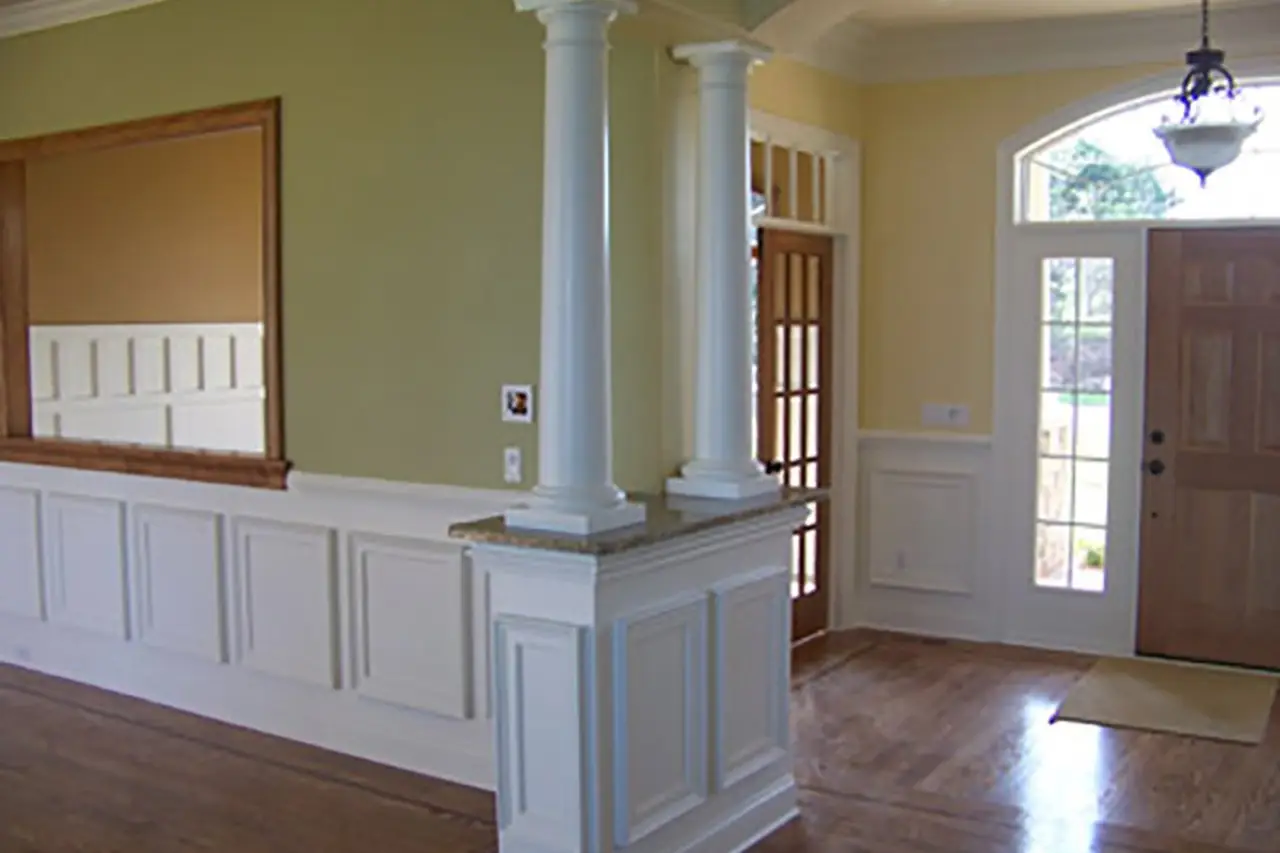 Custom foyer of a home built by Sortino Properties on Lake Road in Webster NY.