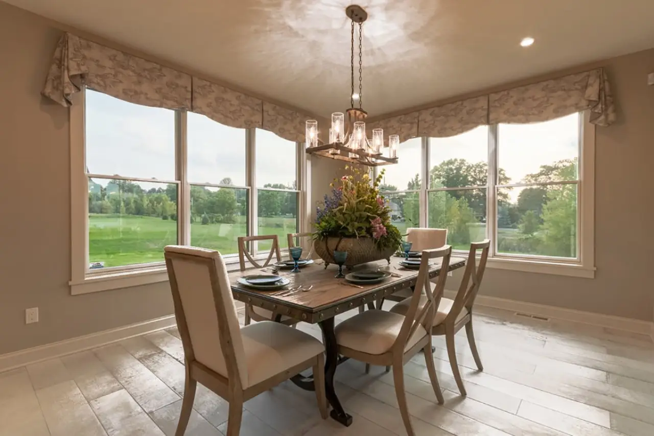 Eat-in kitchen area of stunning custom built home by Sortino Properties in Rochester NY.