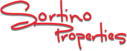Red handwritten-style text reads Sortino Properties on a light background.