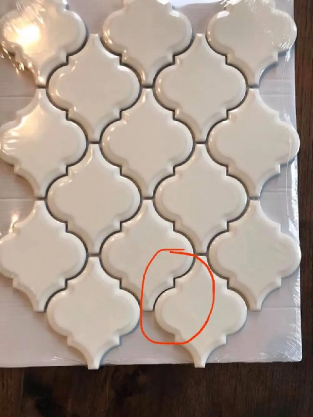 tile with inconsistent spacing