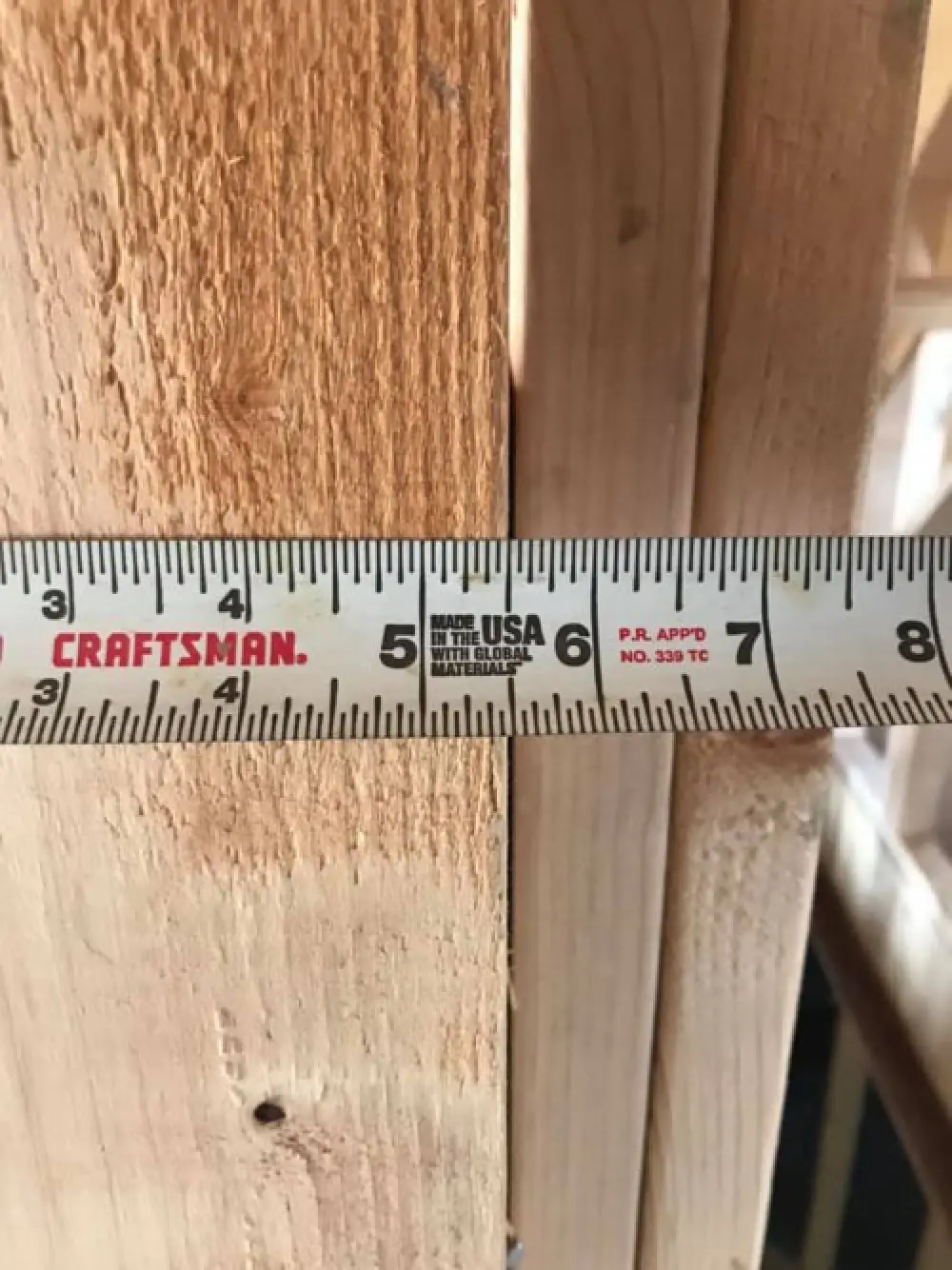 example of off measurement structural wood framing