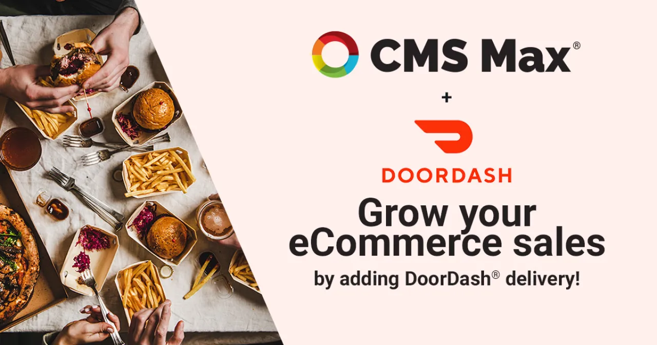 DoorDash local delivery integration for CMS Max ecommerce