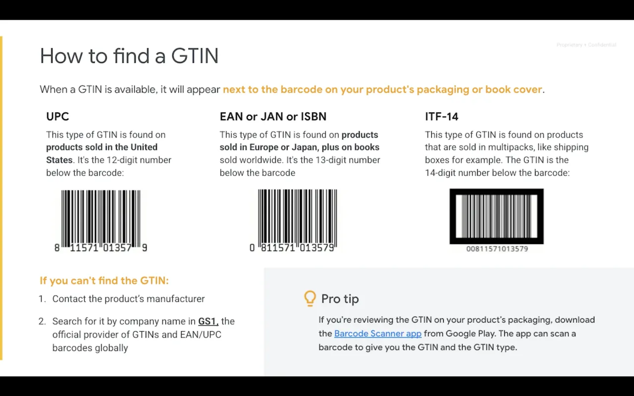 Diagram showing where to find the number printed with a product barcode
