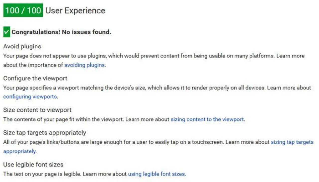 Historical mobile usability result
