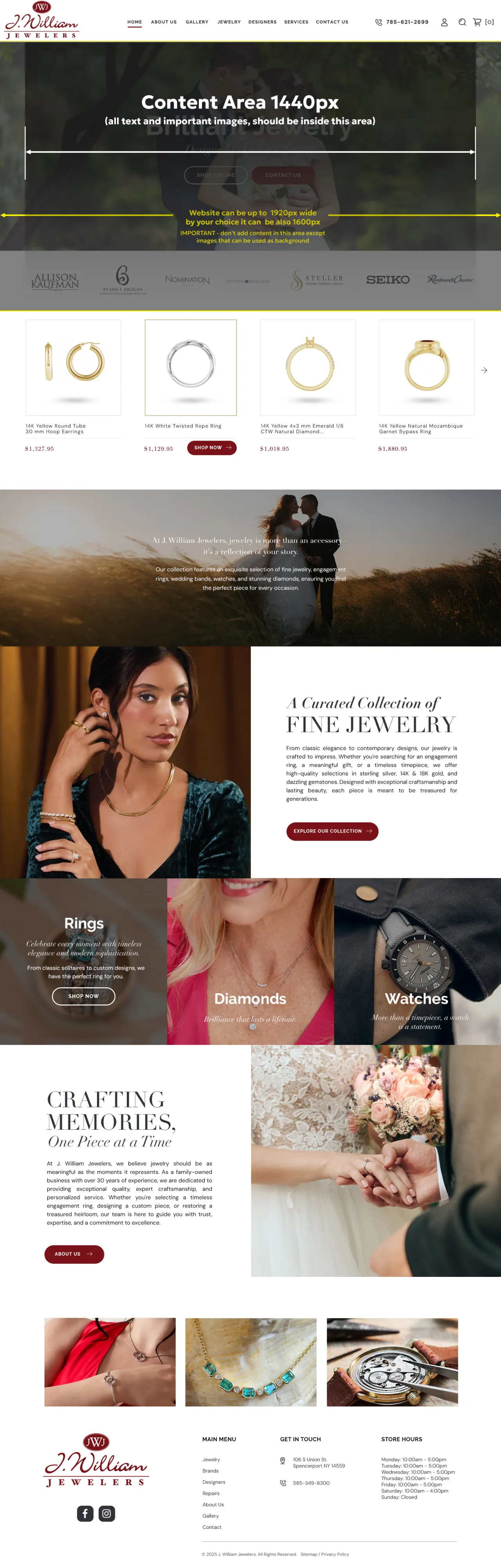 Long-form CMS Max page showing structured visual content sections created within the website system